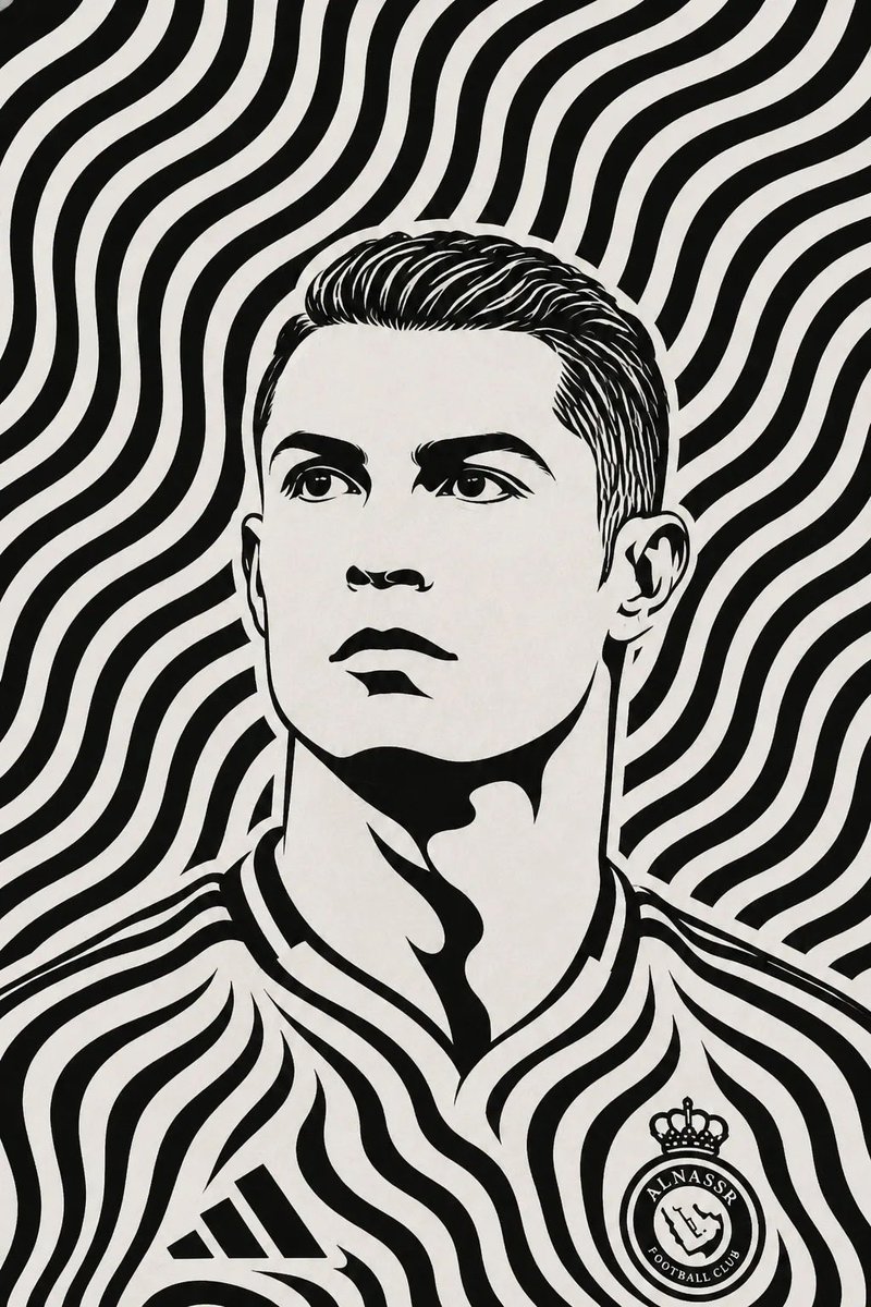 Black and White Optical Illusion Portrait (1/2)
