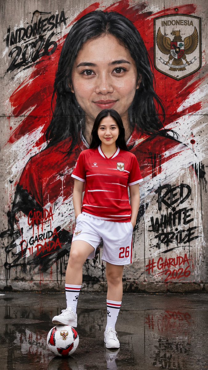 Indonesia Graffiti Football Poster