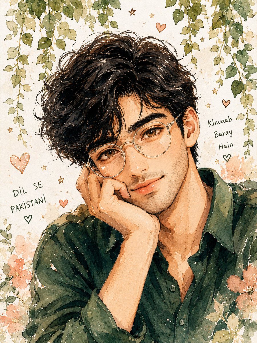 Portrait Masculin Anime Aquarelle (1/2)