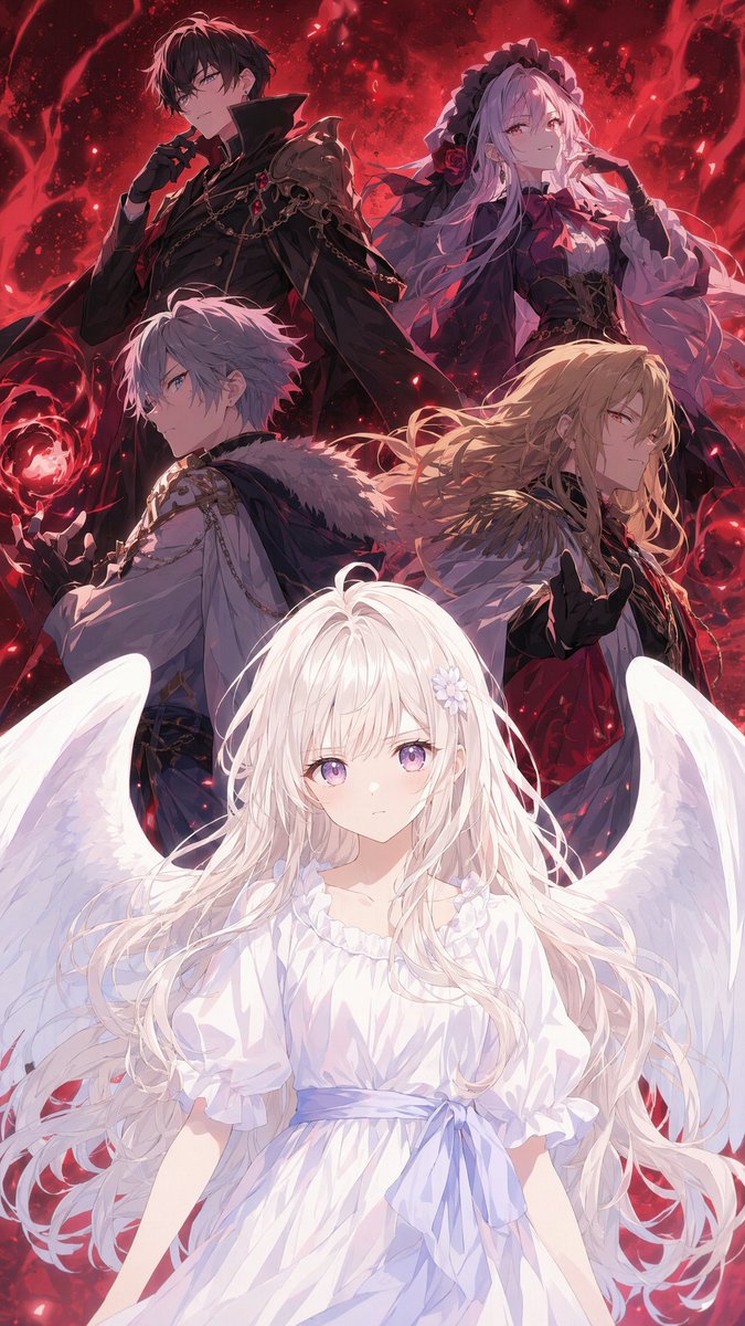 Angel Surrounded by Four Villains