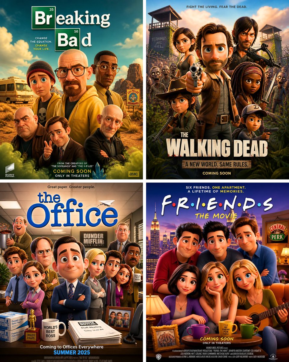 Affiche Réimaginée Style Pixar