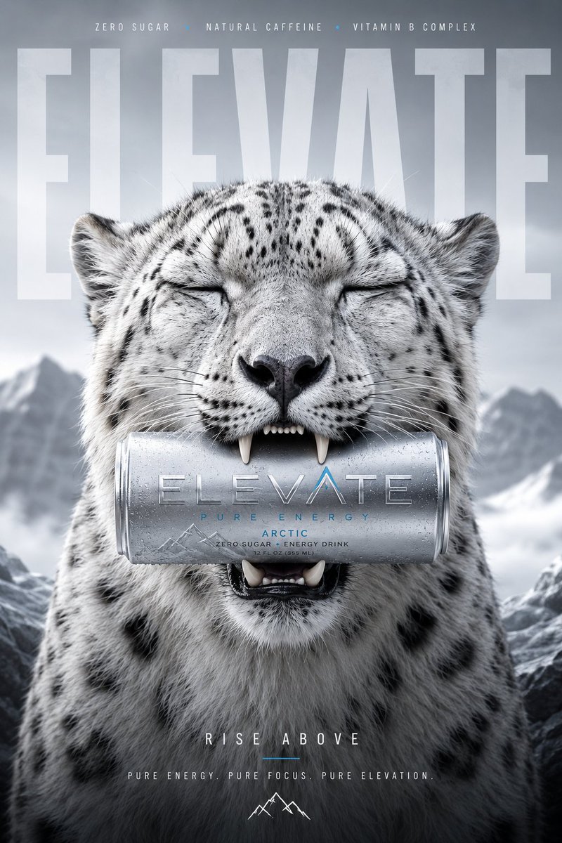 Iklan Macan Tutul Salju Minuman Energi Mewah (1/4)