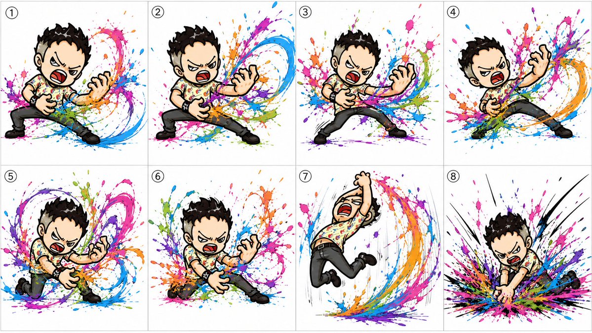 Chibi Air Guitar Storyboard (1/2)