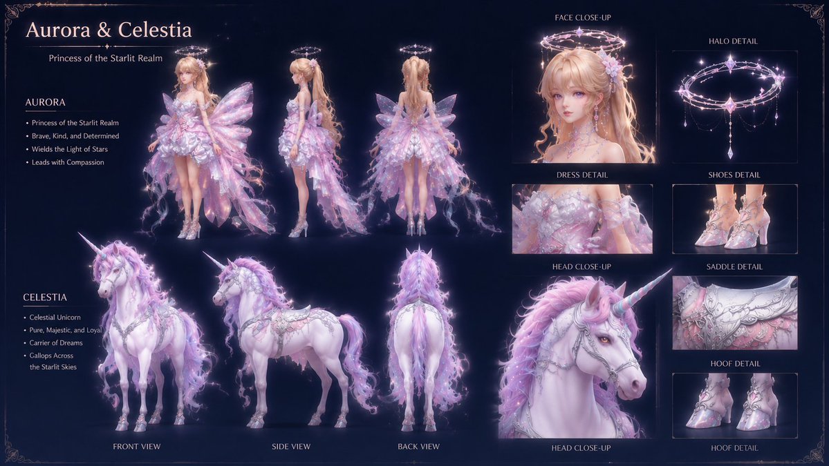 Fiche de conception de personnage de jeu de fantaisie
