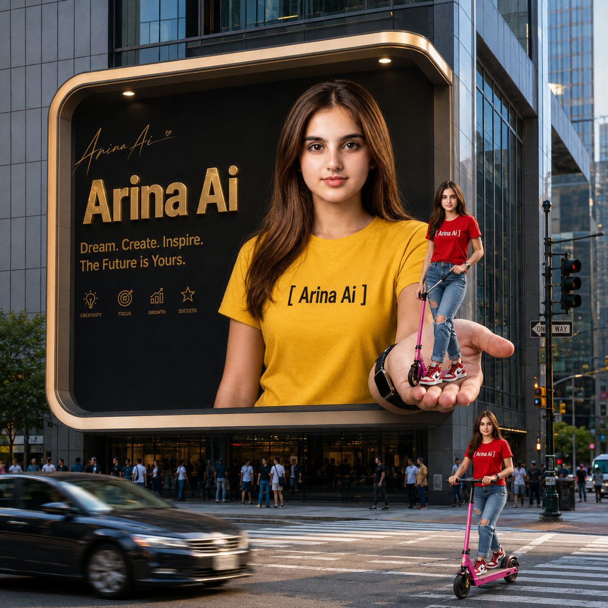 Papan Reklame Kota Arina Ai Anamorfik