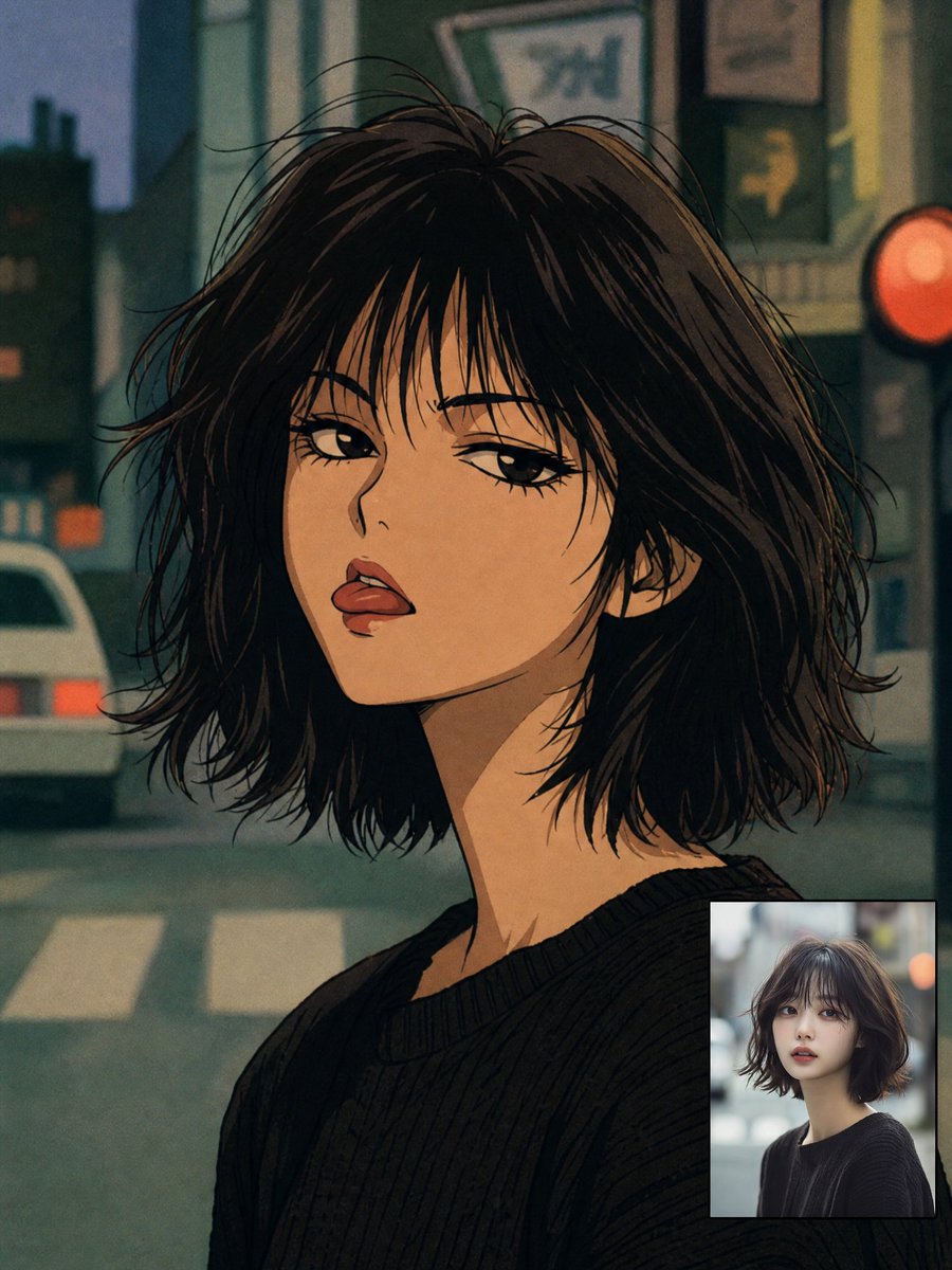 90s Anime Urban Selfie Portrait (1/3)