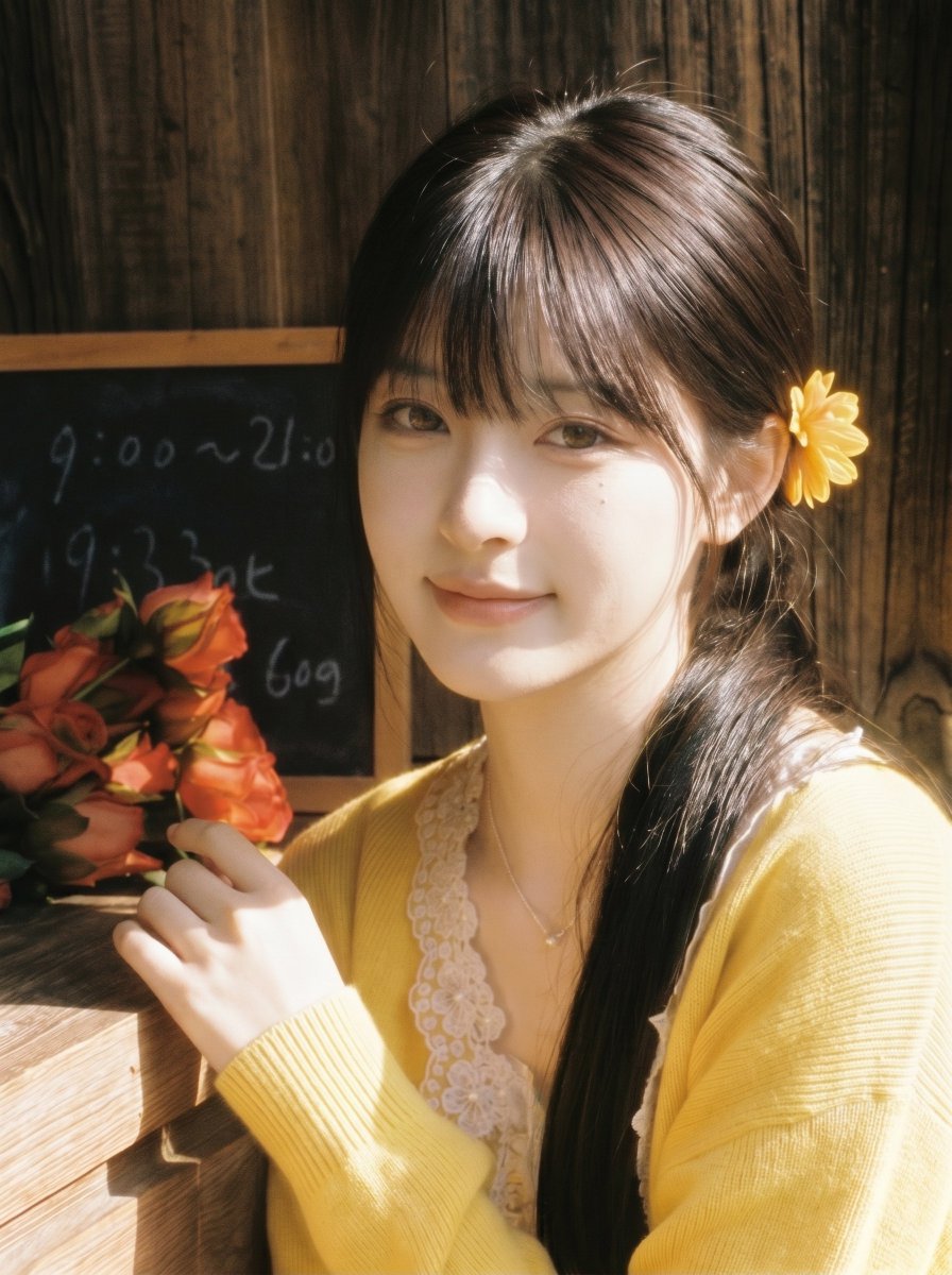 Warm Japanese Flower Shop Portrait (1/4)
