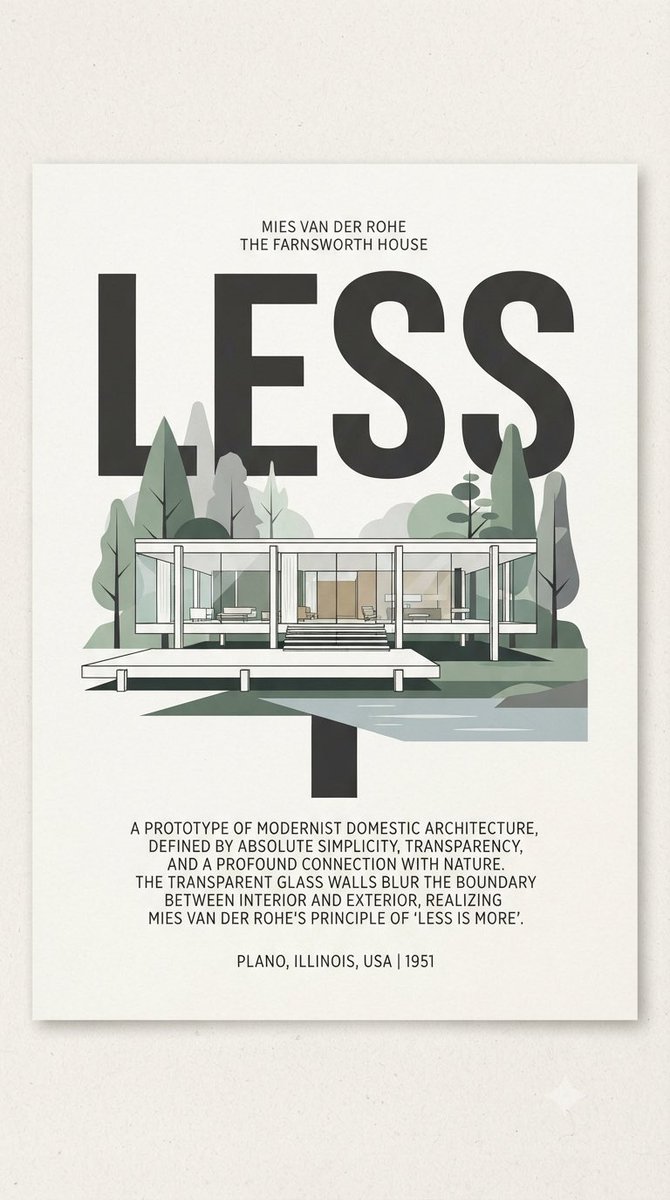 Farnsworth House LESS Poster (1/2)