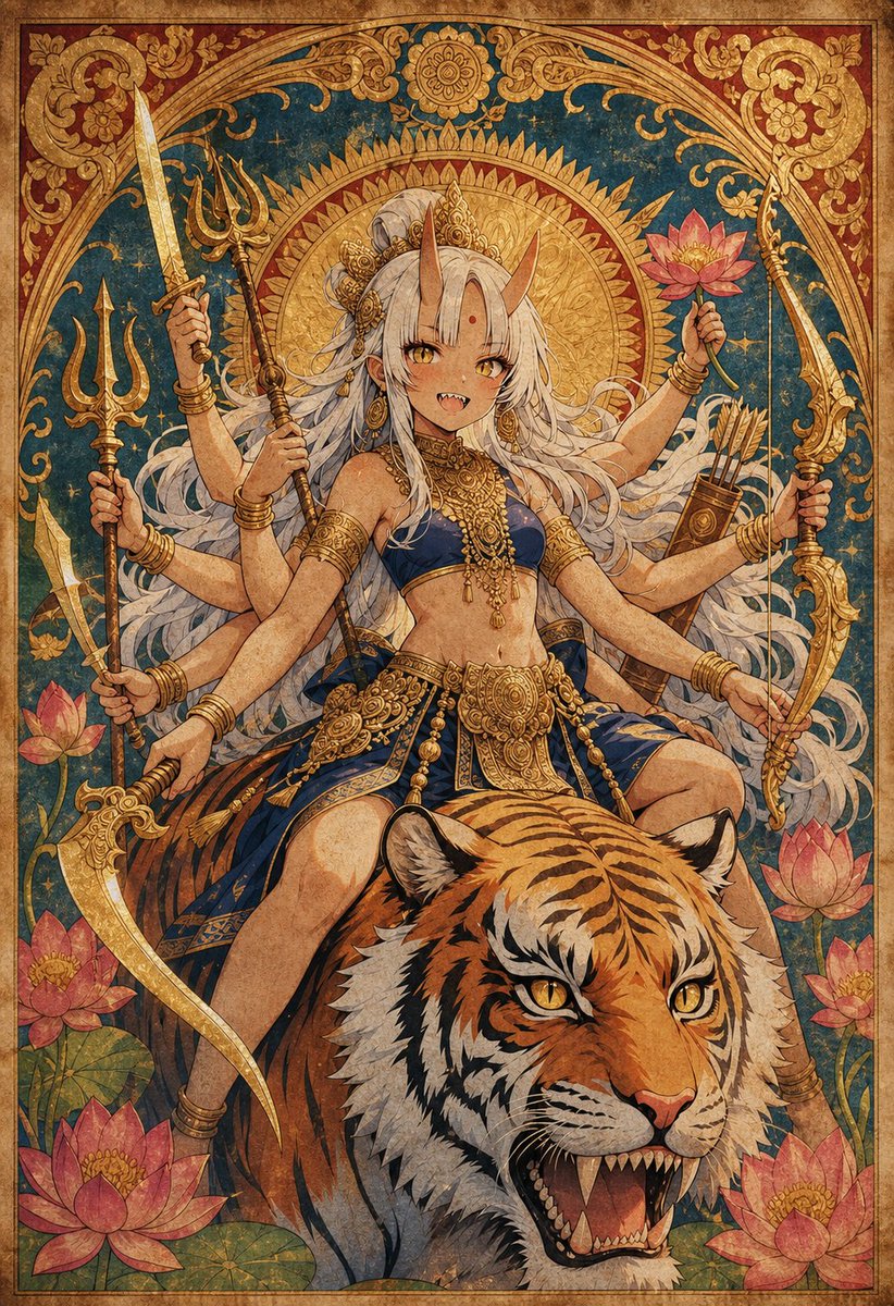 Anime Durga Oni Tigergöttin