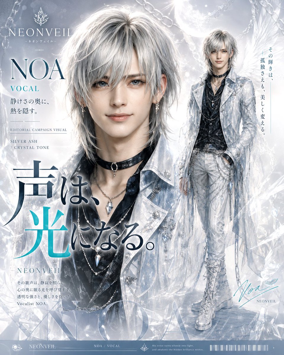 NEONVEIL Silver Vocalist Poster (1/2)