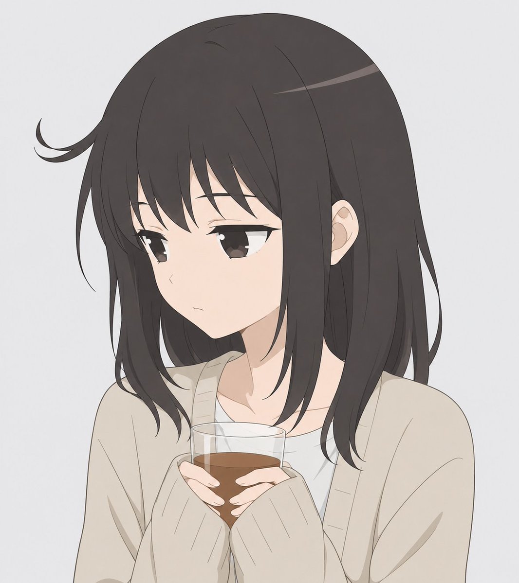 Çay Tutan Melankolik Anime Kızı