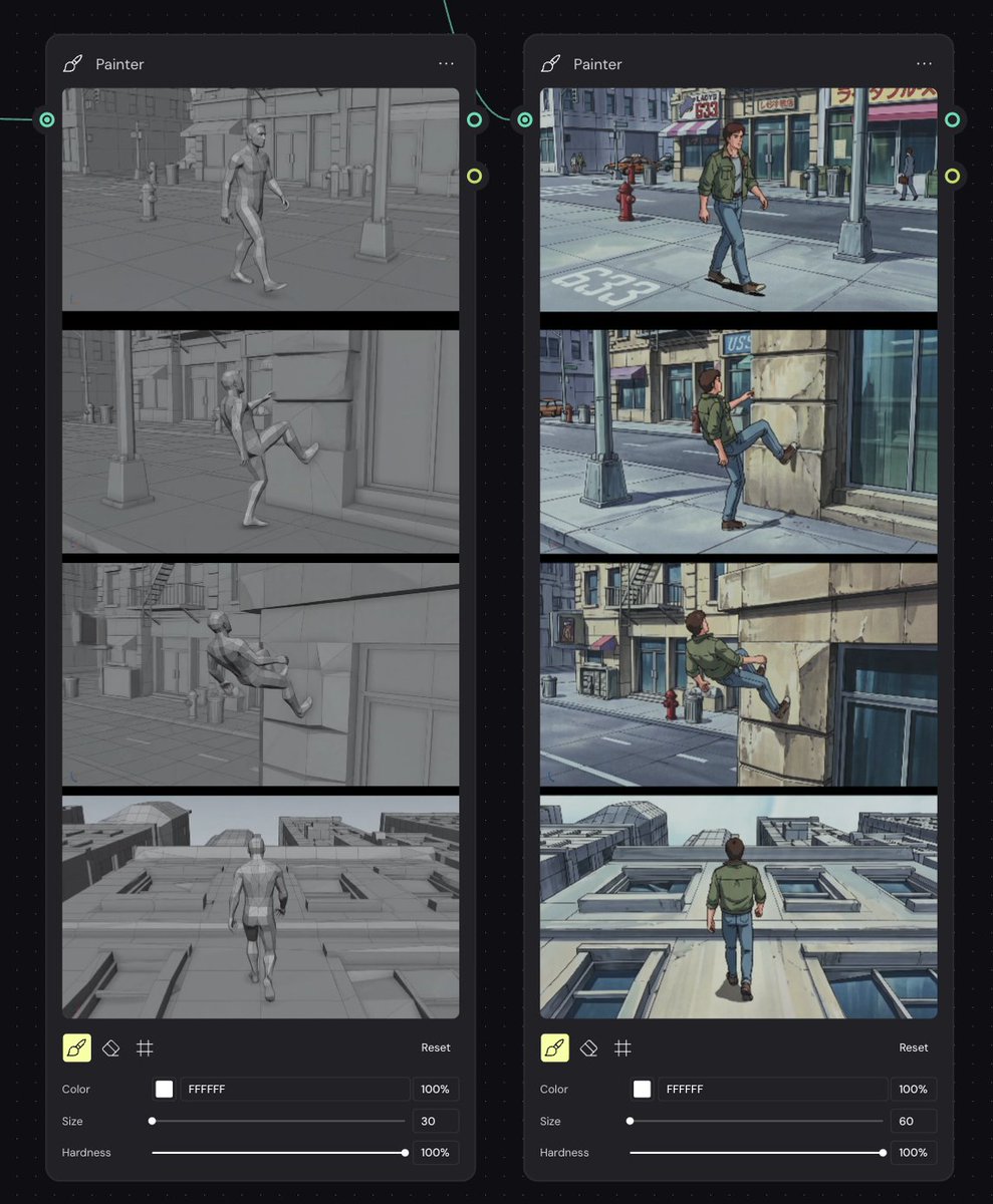 Interface Utilisateur de Flux de Travail "Storyboard Re-Render"
