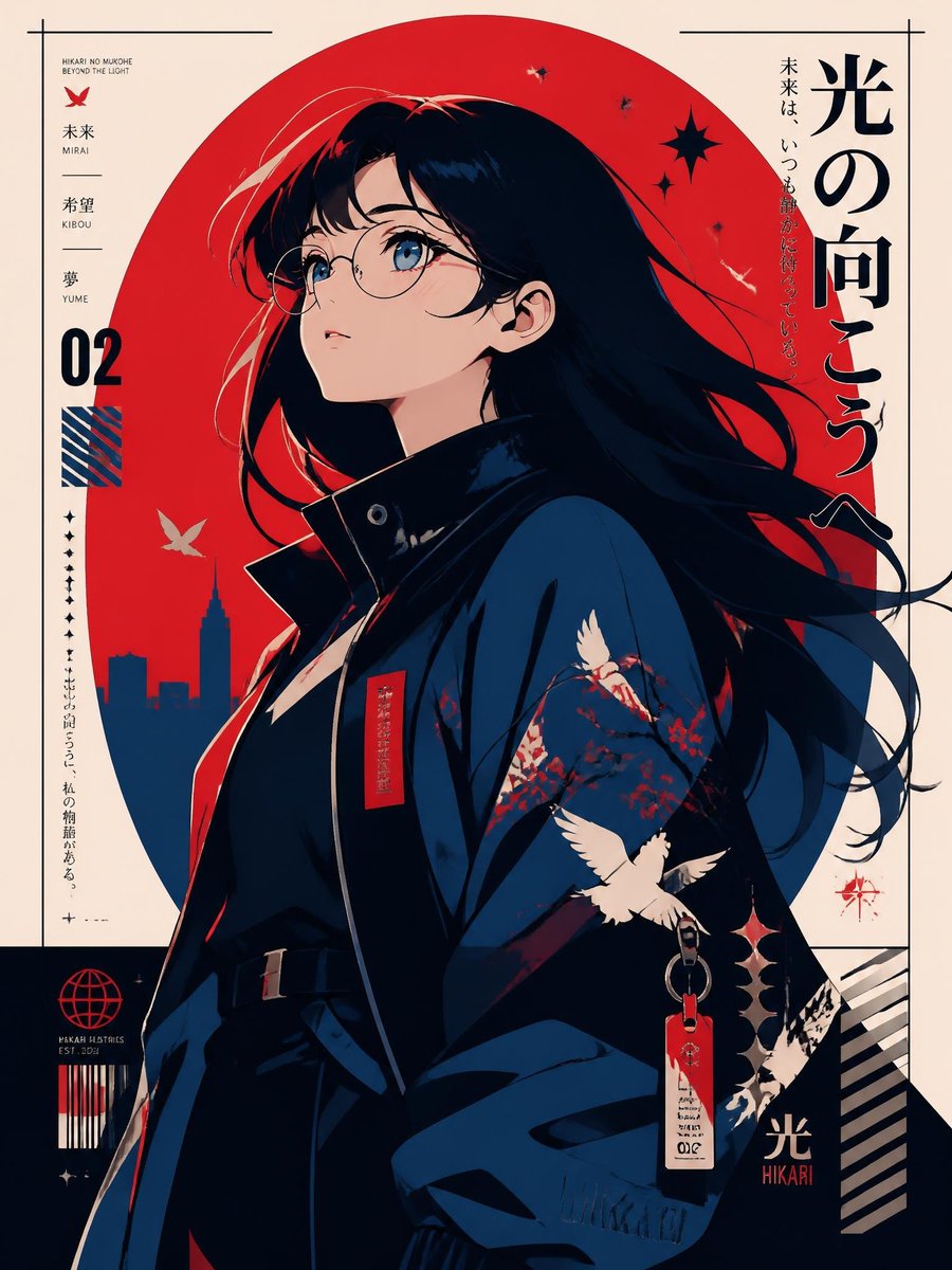 Póster moderno de anime Hikari