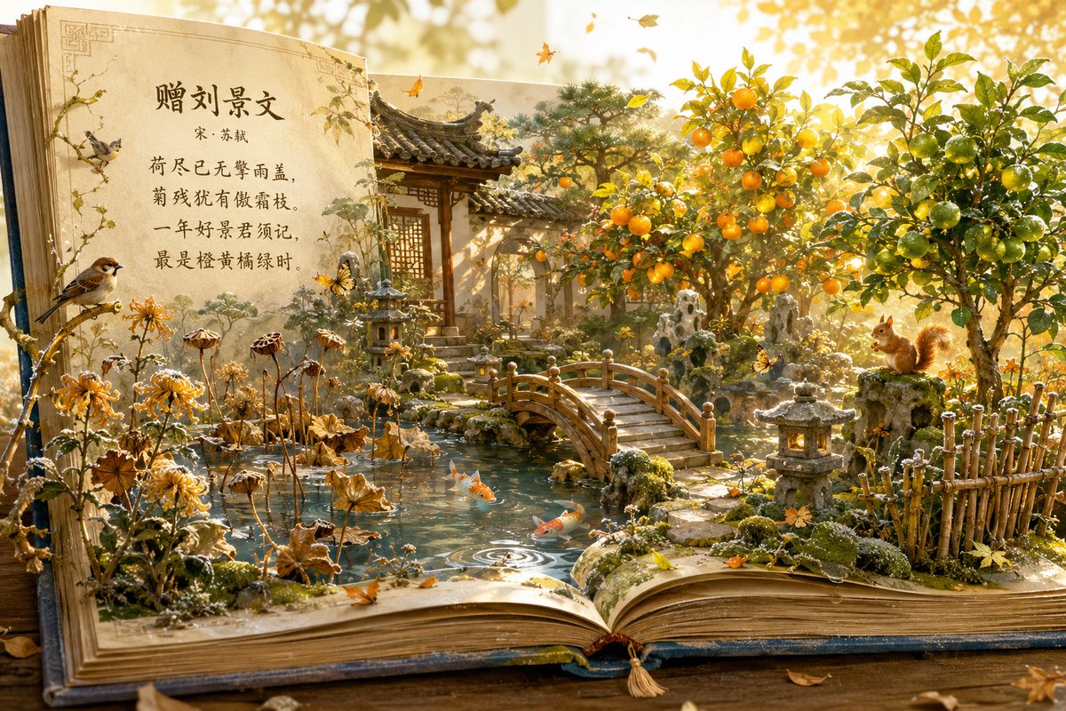 Autumn Chinese Garden Pop-Up Book (1/2)