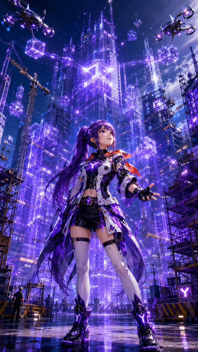 Cyberpunk Anime Kahramanı Megakent