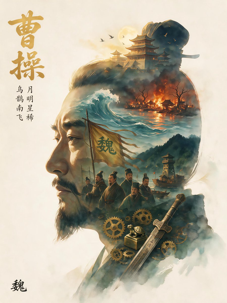 Poster Epico Silhouette Cao Cao (1/3)