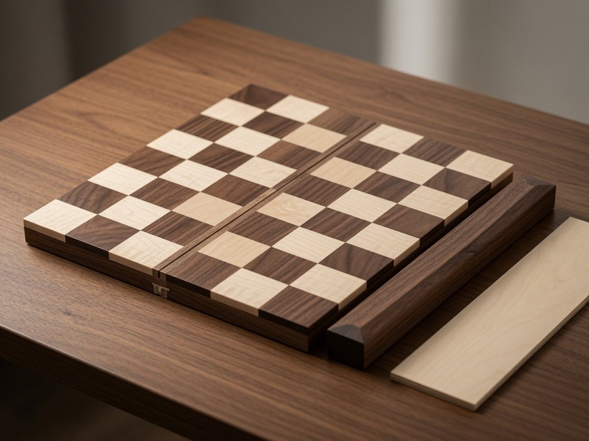 Wooden Travel Chessboard (1/3)