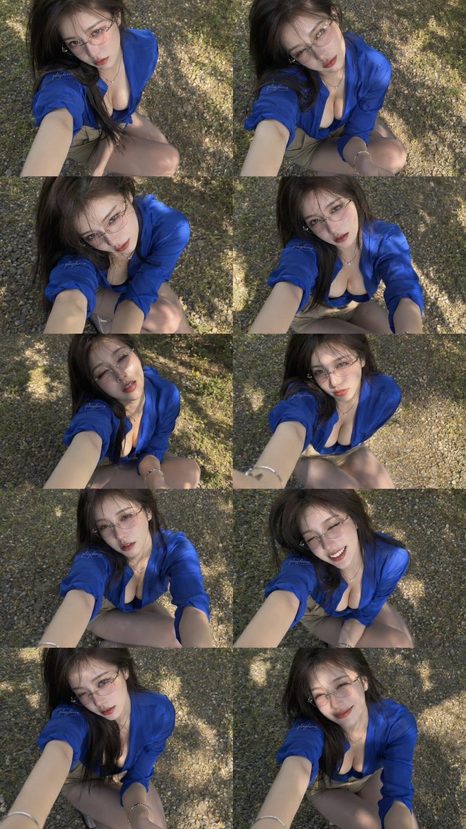 Zehn-Panel Outdoor Selfie Collage
