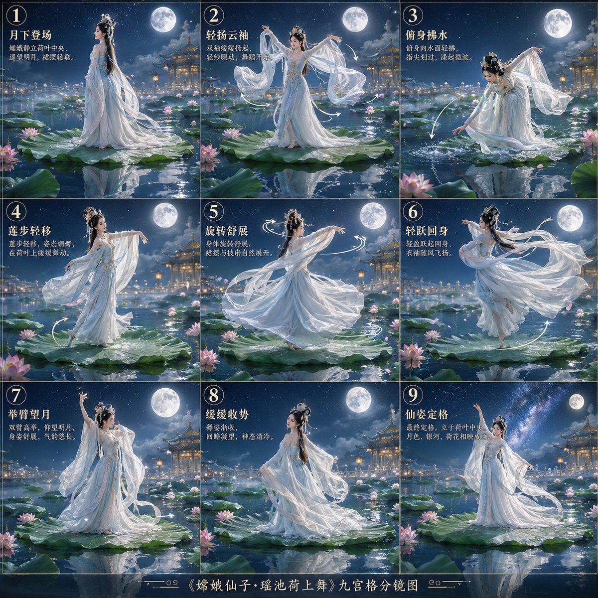 Chang'e Lotus Dance Storyboard (1/2)