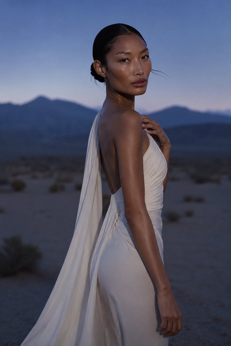 Twilight Desert Fashion Portrait (1/4)