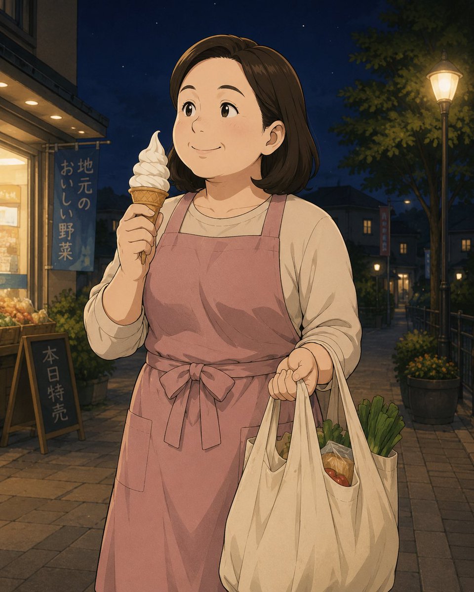 Anime-Nachtmarkt-Lebensmittelszene (1/2)