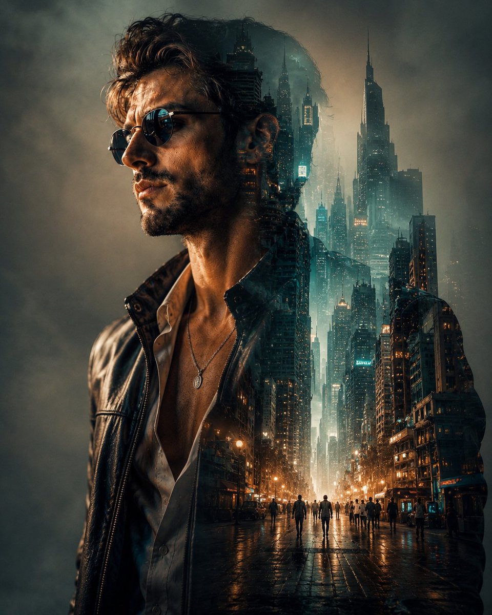 Cinematic Double Exposure Portrait
