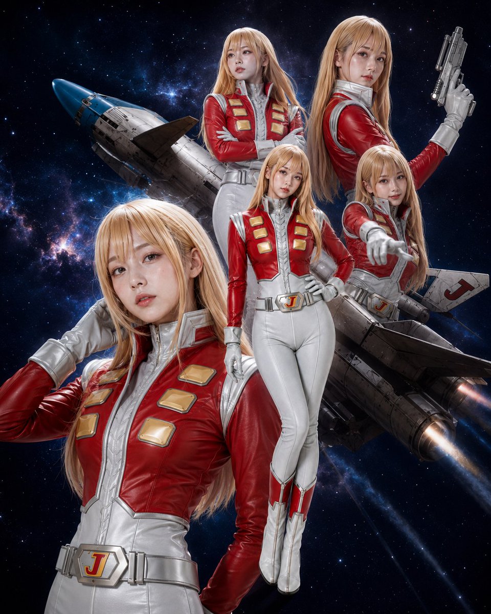 Composite de Cosplay Anime Espacial Alfin