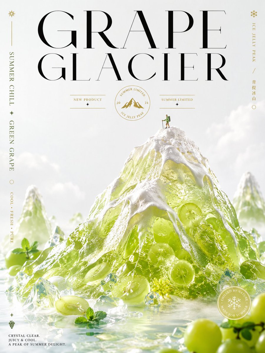 Poster Anggur Kemewahan Glasier (1/4)