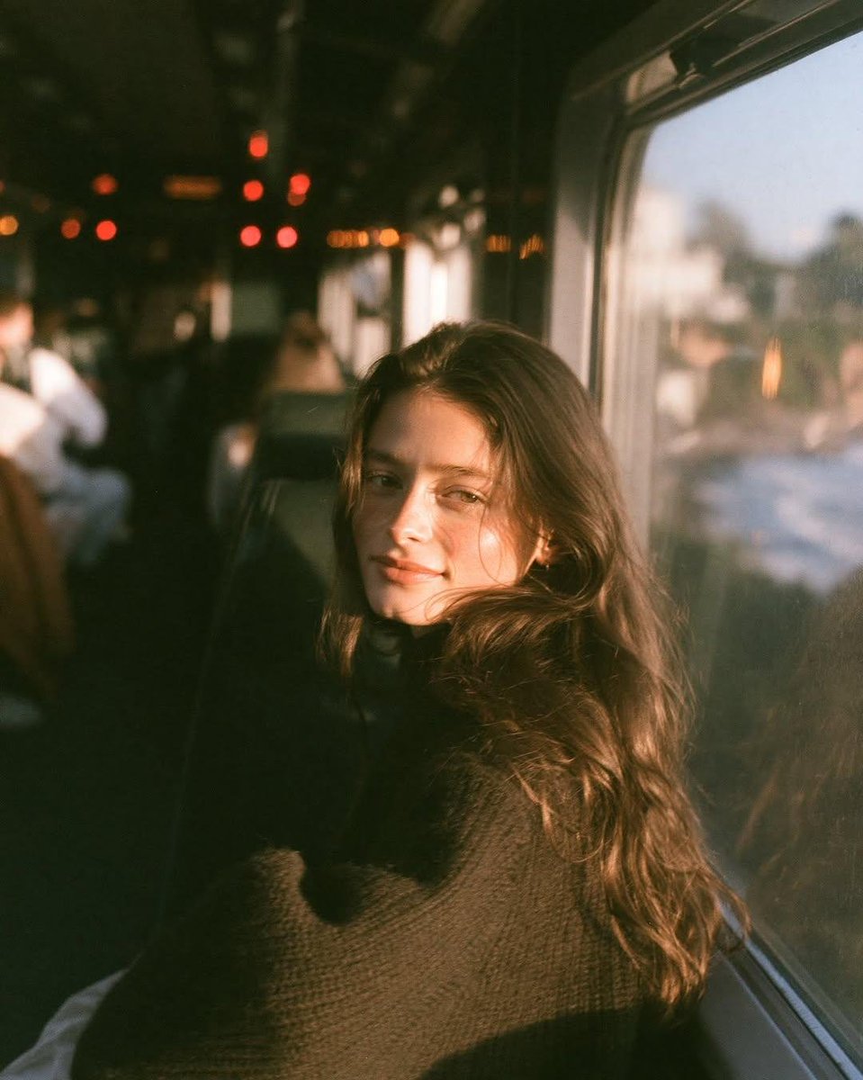 Golden Hour Train Travel Portrait (1/3)