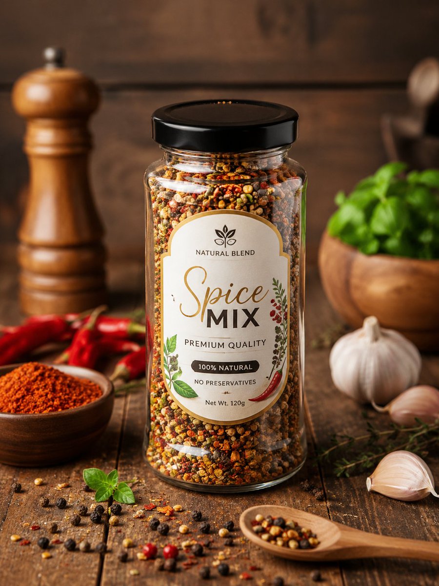 Premium Spice Jar Product Photo