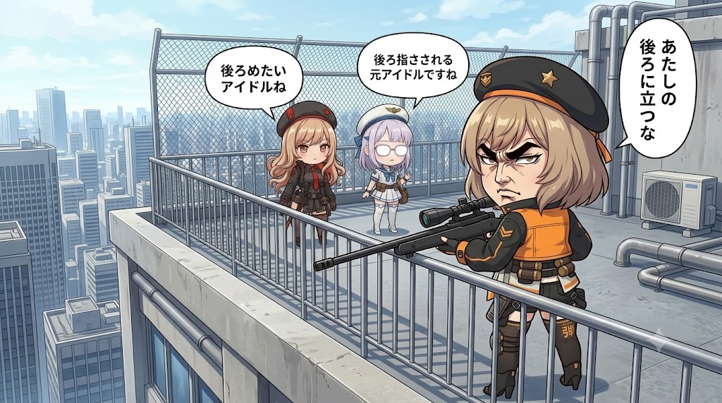Rooftop Gekiga Idol Sniper Scene (1/4)