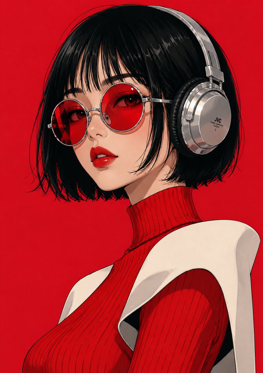 Retrato de Moda Anime Pop Art Retro