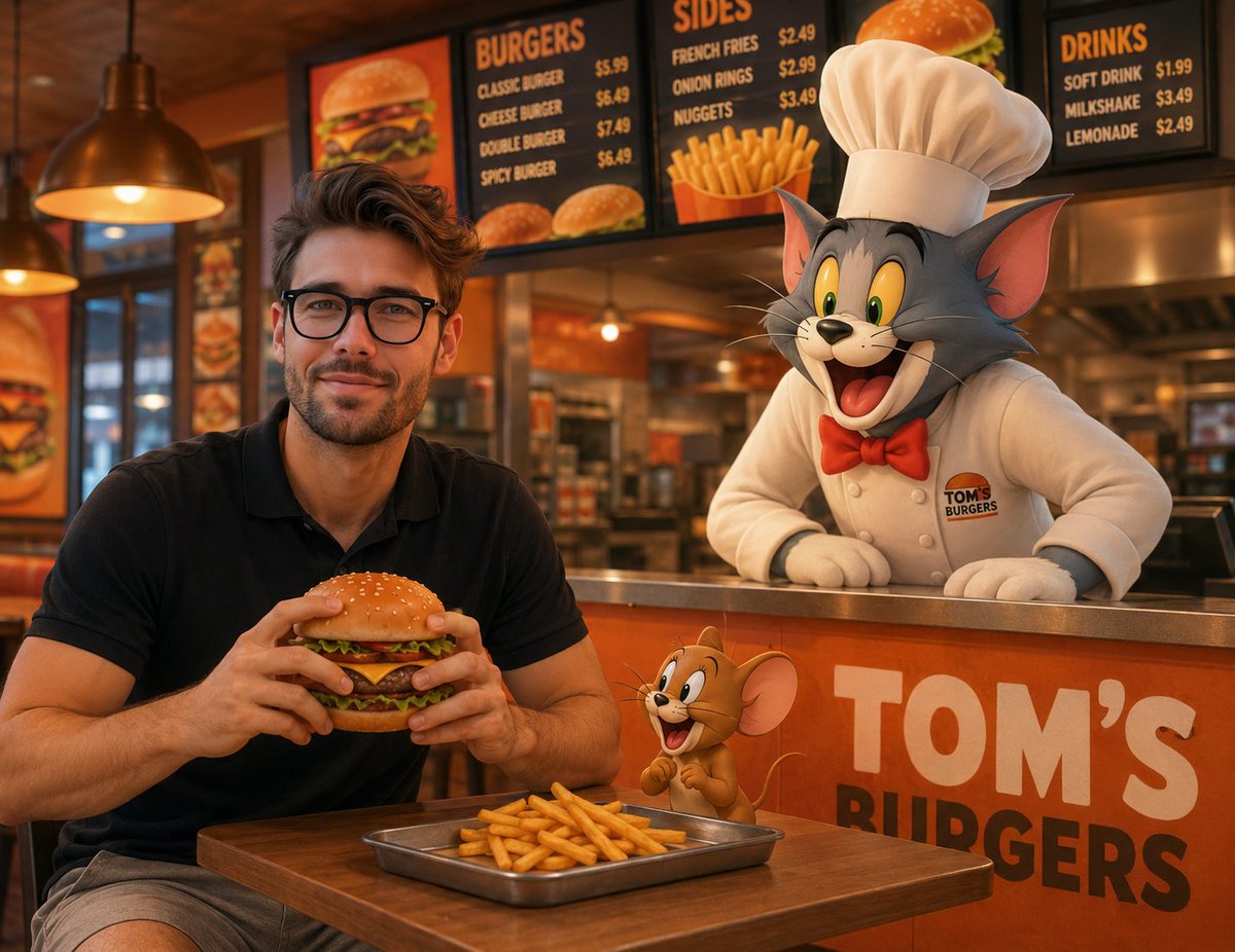Neşeli Hızlı Yemek Restoranı Kesişim Sahnesi