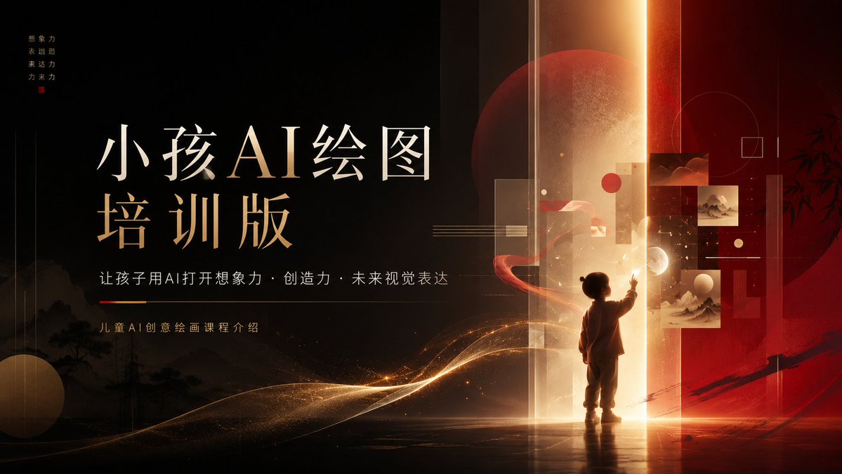Children’s AI Art Course PPT Cover (1/4)