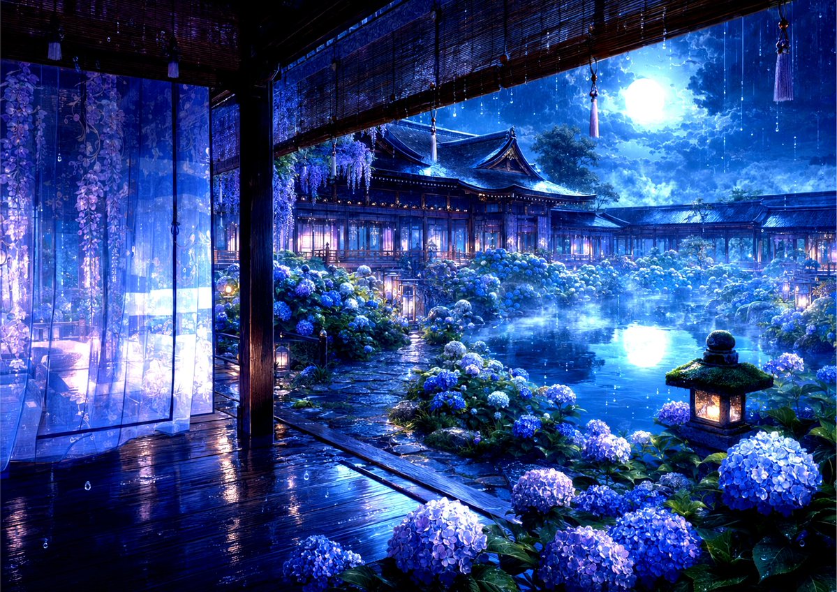 Mansión de Hortensias a la Luz de la Luna (1/4)