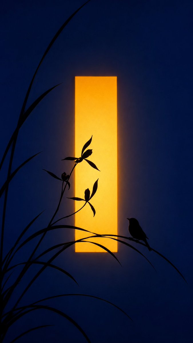 Chinese Silhouette Lantern Wallpaper (1/2)