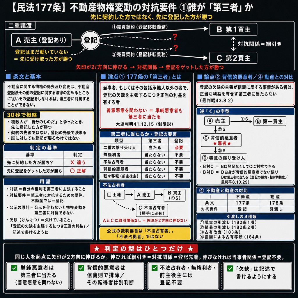 Japanese Civil Code Article 177 Infographic (1/2)