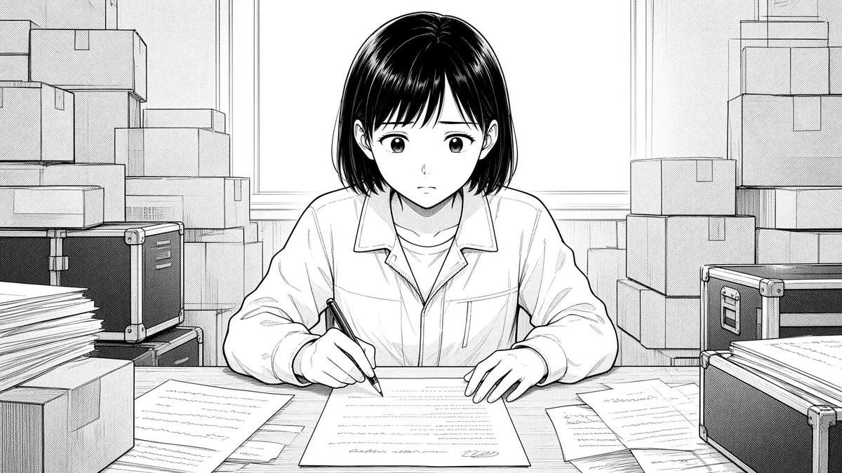 Manga Kadını Depolama Ofisinde Yazıyor (1/2)