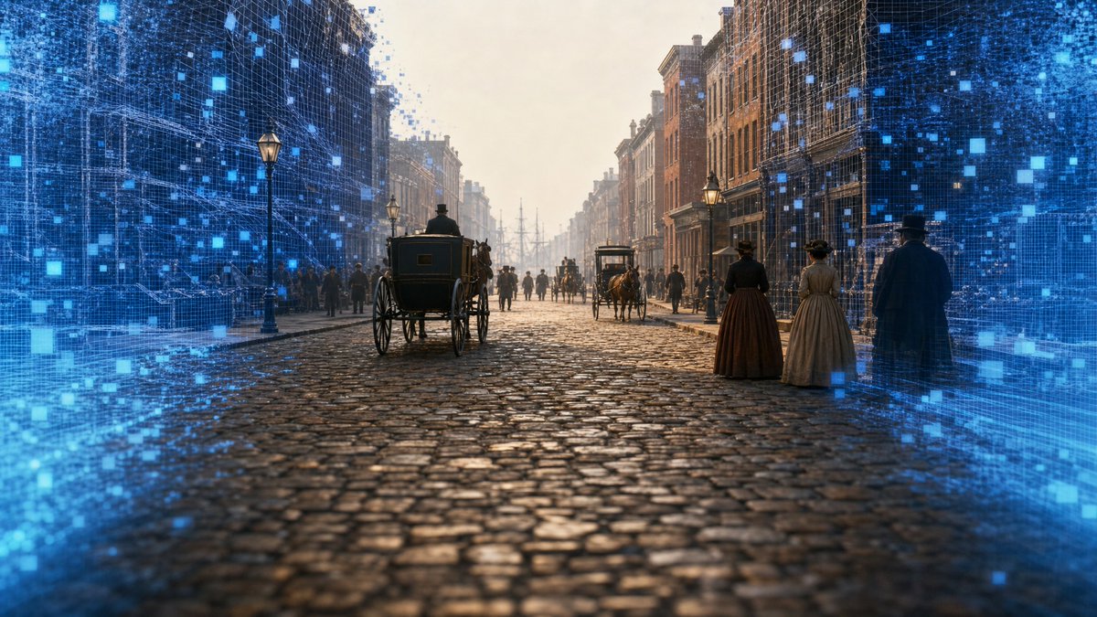 AI-Reconstructed 1827 New York Street