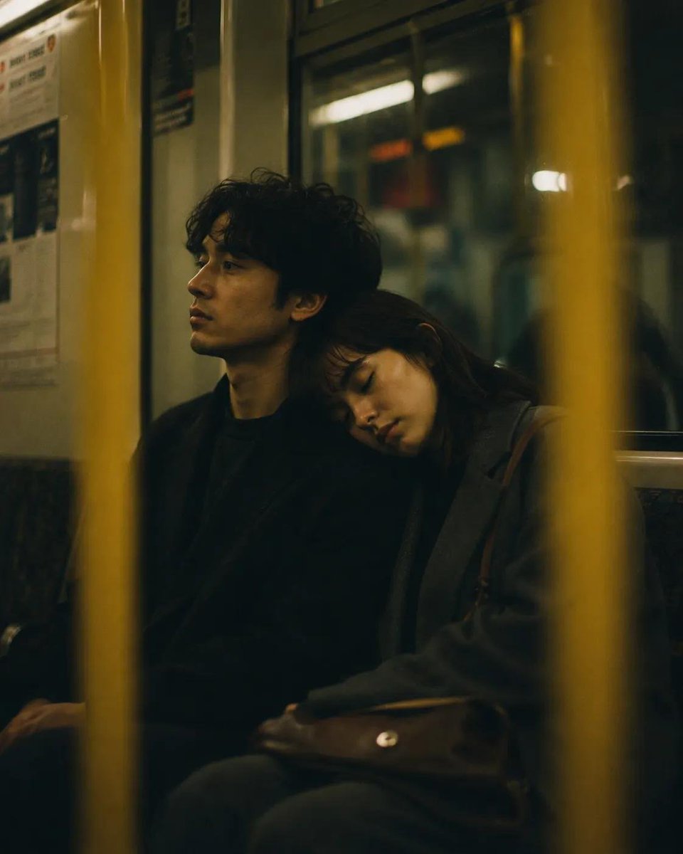 Cinematic Night Subway Couple Portrait (1/3)