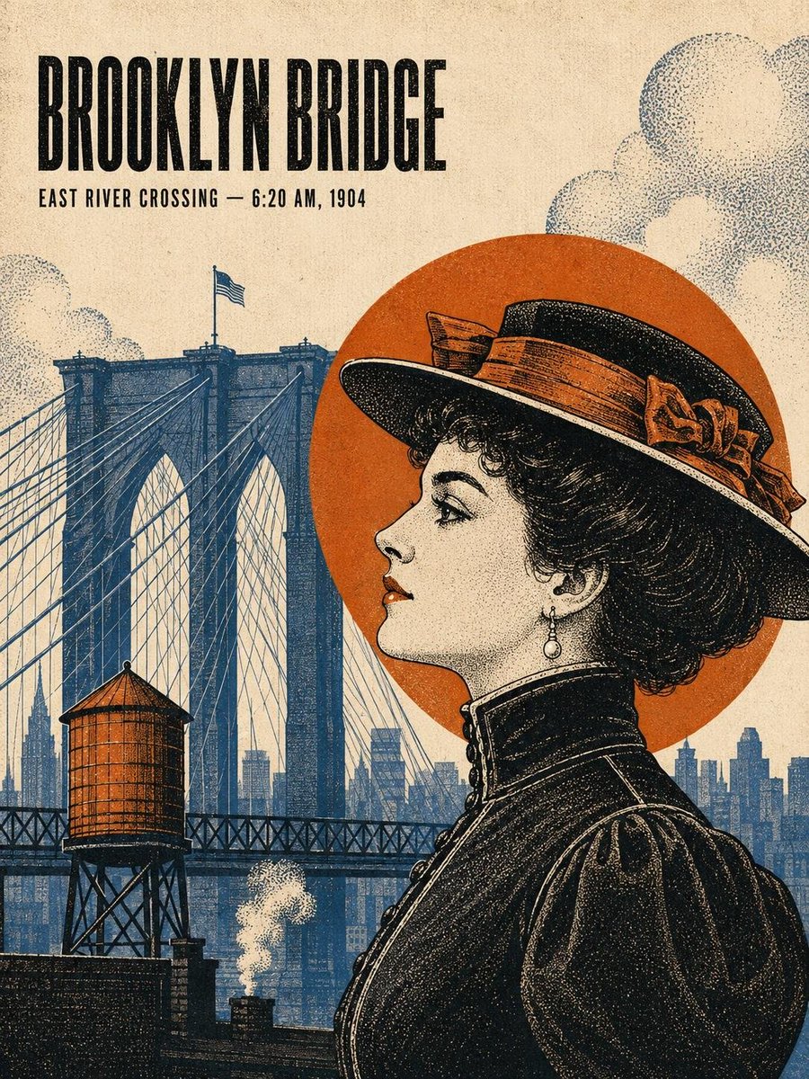 Vintage Art Deco NYC Travel Poster (1/4)