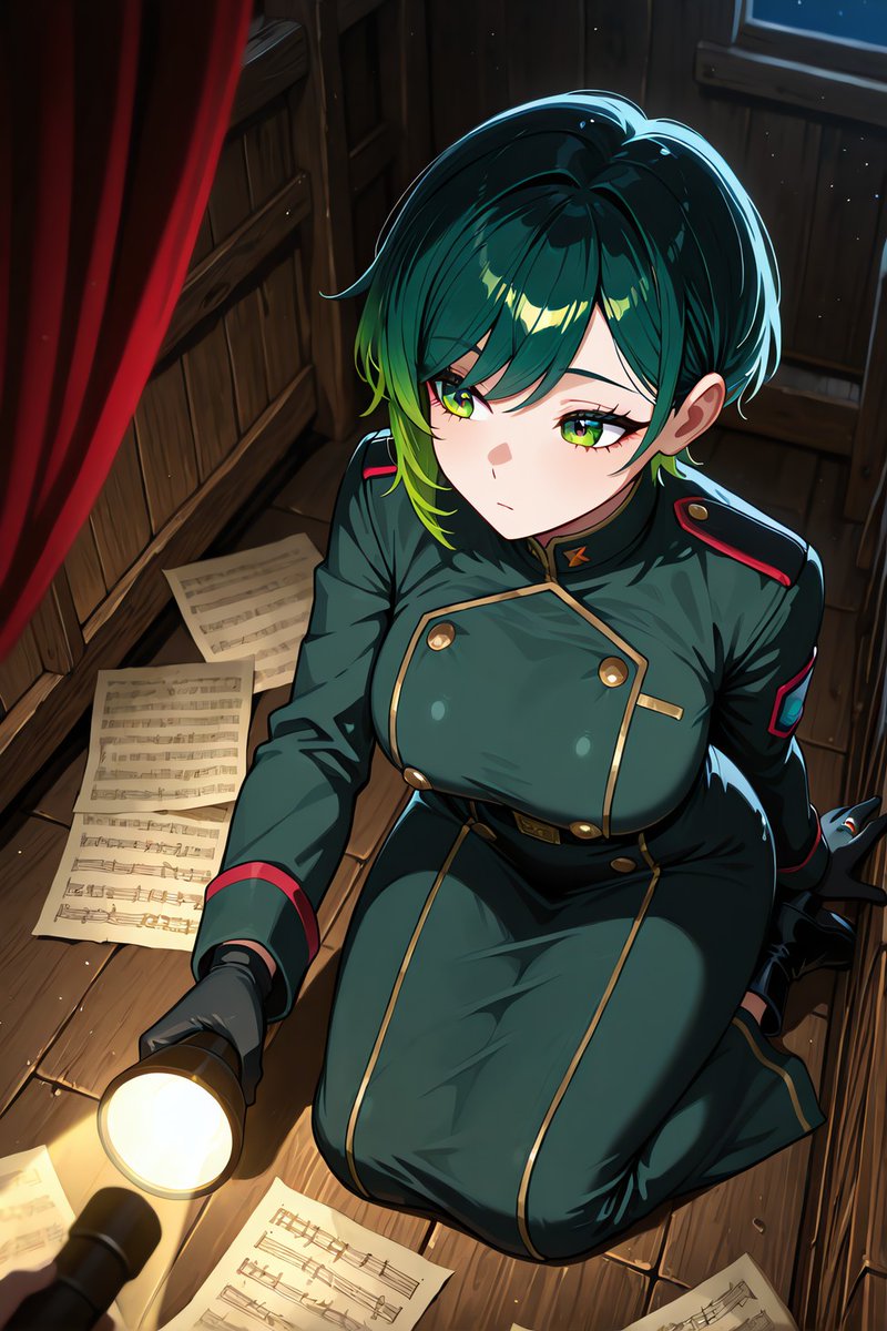 Escena de Búsqueda Nocturna de Cadete Anime