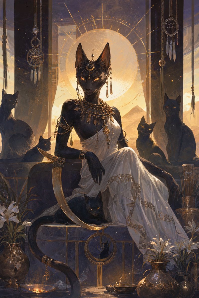 Diosa Egipcia del Gato Negro (1/4)