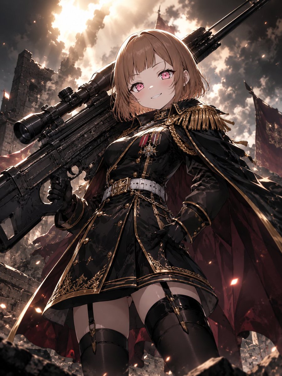 Dev Keskin Nişancı Tüfekli Anime Komutanı