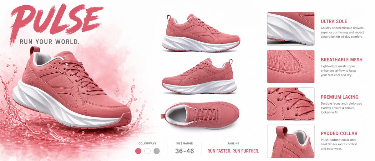 PULSE Sneaker Produktblatt
