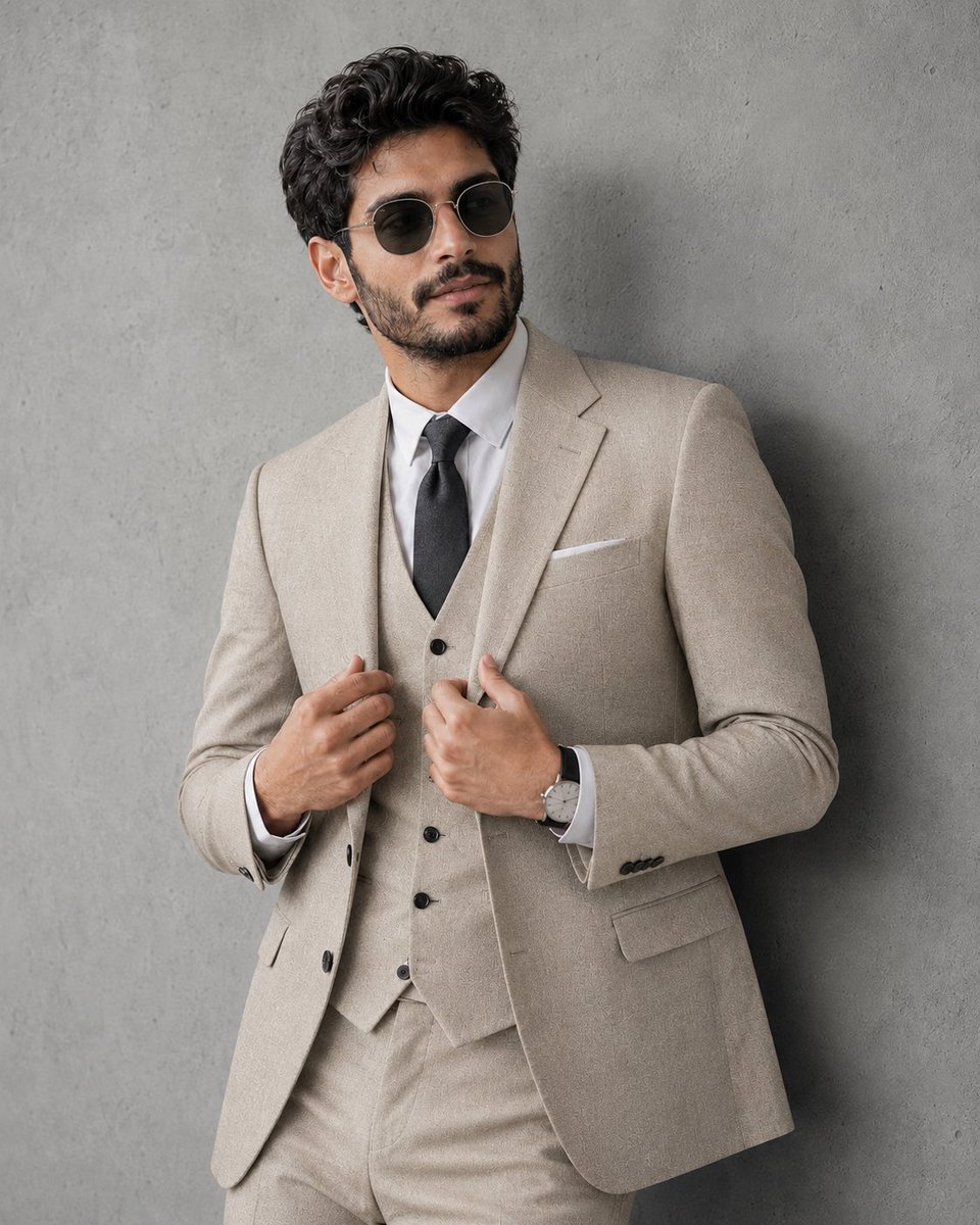 Ritratto Studio Lusso Abbigliamento Uomo