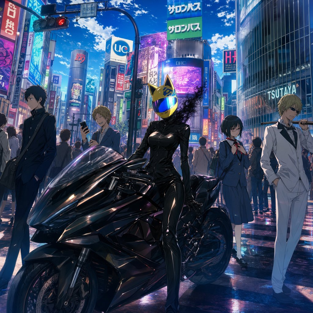 Durarara-Stil Tokyo Crossing Key Visual