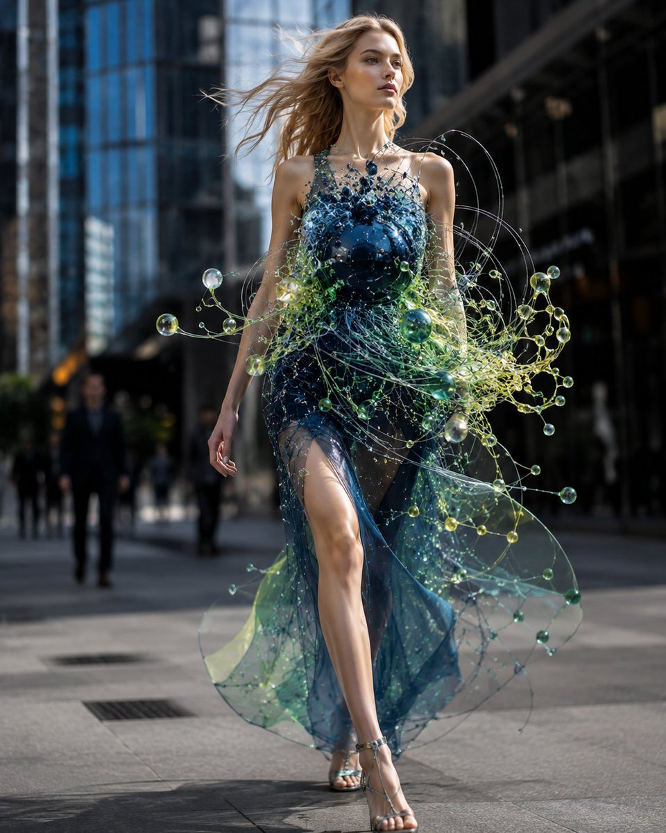 Futuristic Ikebana Couture Dress (1/2)