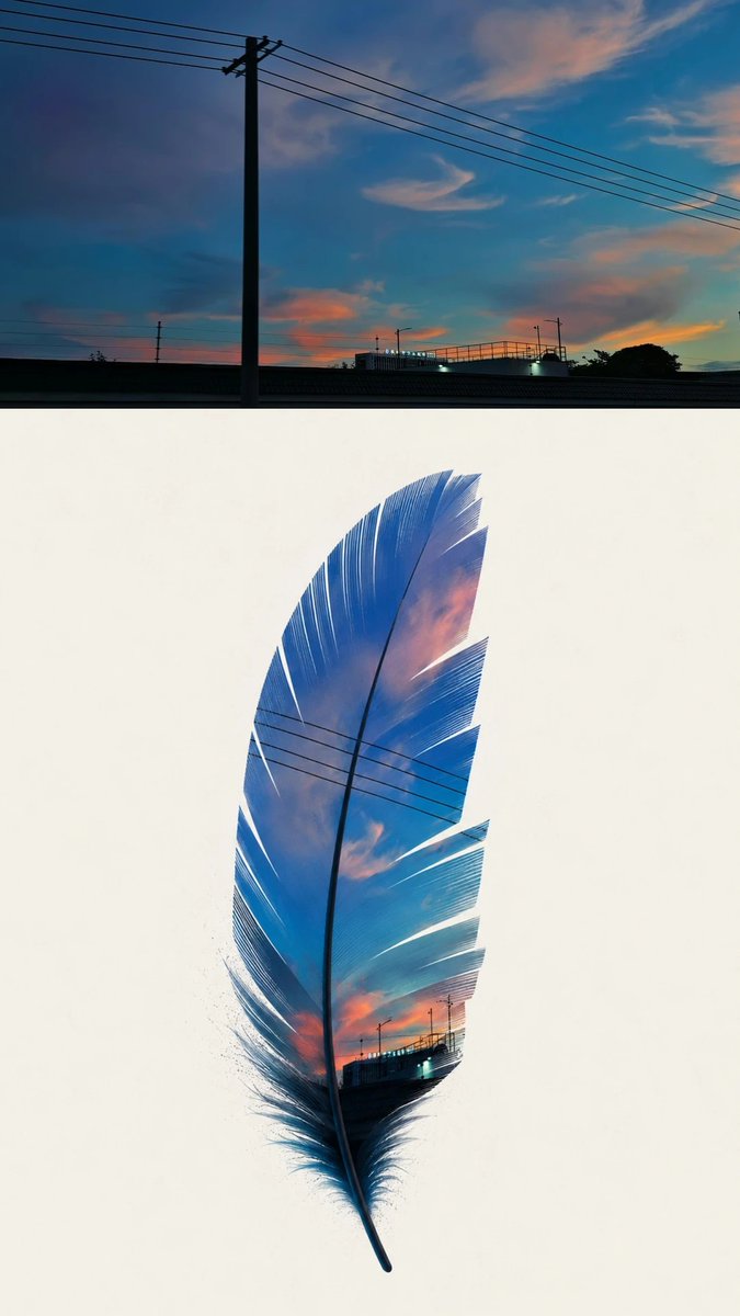 Dusk Sky Feather Poster (1/3)