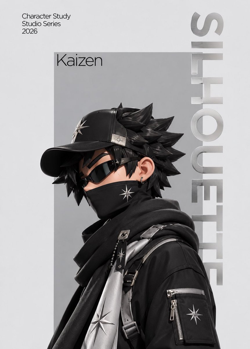 Poster Monocromatico Brand Streetwear Anime (1/2)